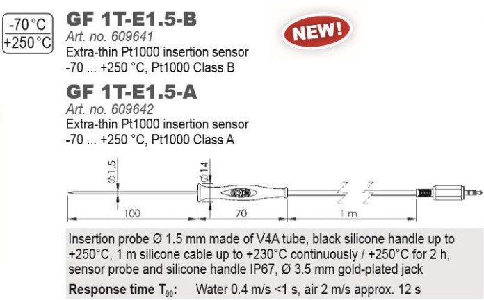 EE461-TP4K0.5  E+E Elektronik Temperatursensor  Pt1000 DIN B