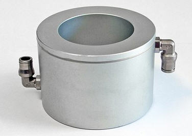 Temperature jacket with adapters for ISO, ASTM and DIN flow cups